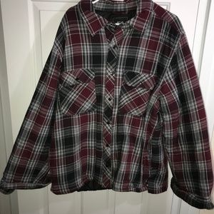 Thick flannel shirt jacket